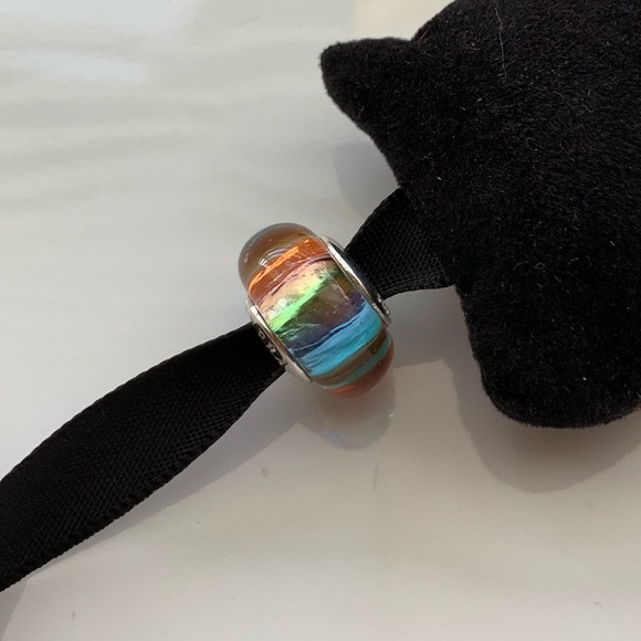 NEW🌸#217-Murano Glass Bead, Multi Color Prisms - Picture 5 of 8